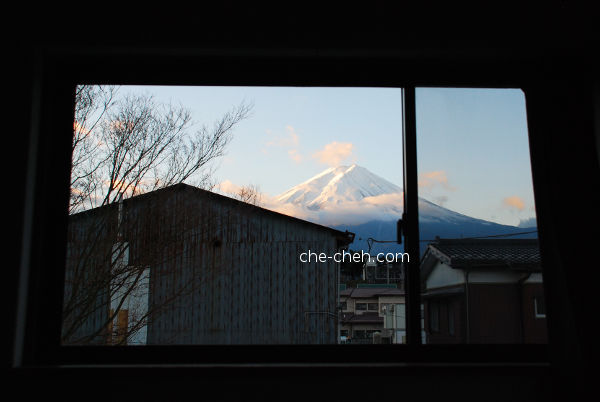 Mount Fuji View From No. 5 Japanese Room Medium @ Kagelow Mt Fuji Hostel, Fujikawaguchiko